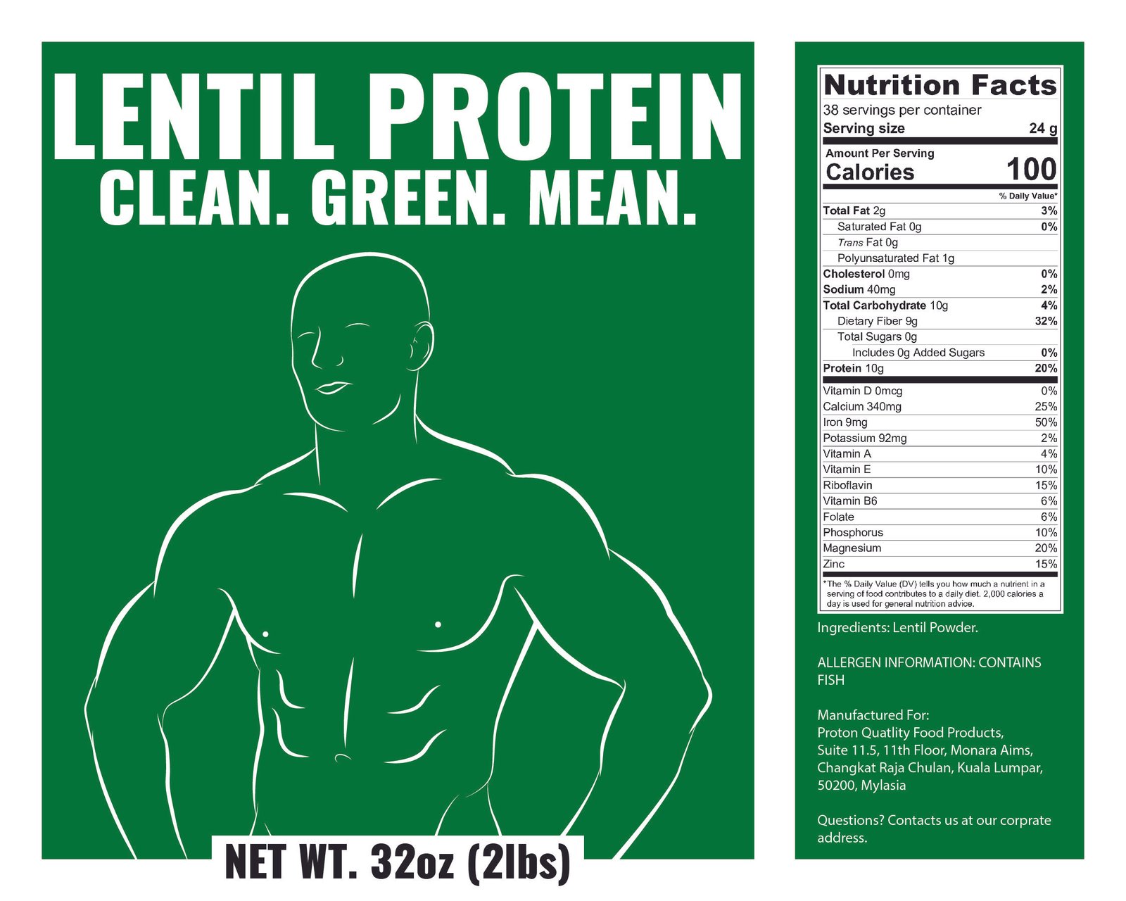 Lentein lentils Complete Protein Powder 2 lbs - Image 2