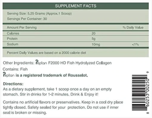 Fish Collagen Peptides | Peptan | 150 grams - Image 2