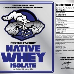 Alternative view of NATIVE WHEY PROTEIN ISOLATE — ULTRA-PURE ANABOLIC PROTEIN– 2 lbs
