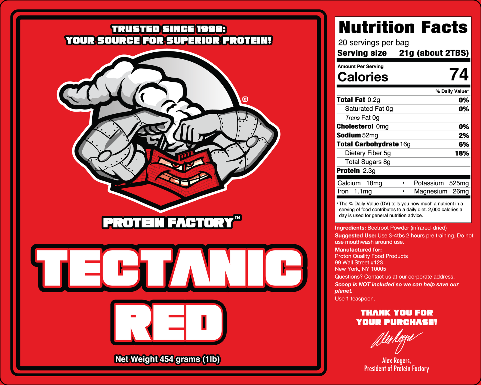 Tectanic Red – Pre Workout Powder - Image 2