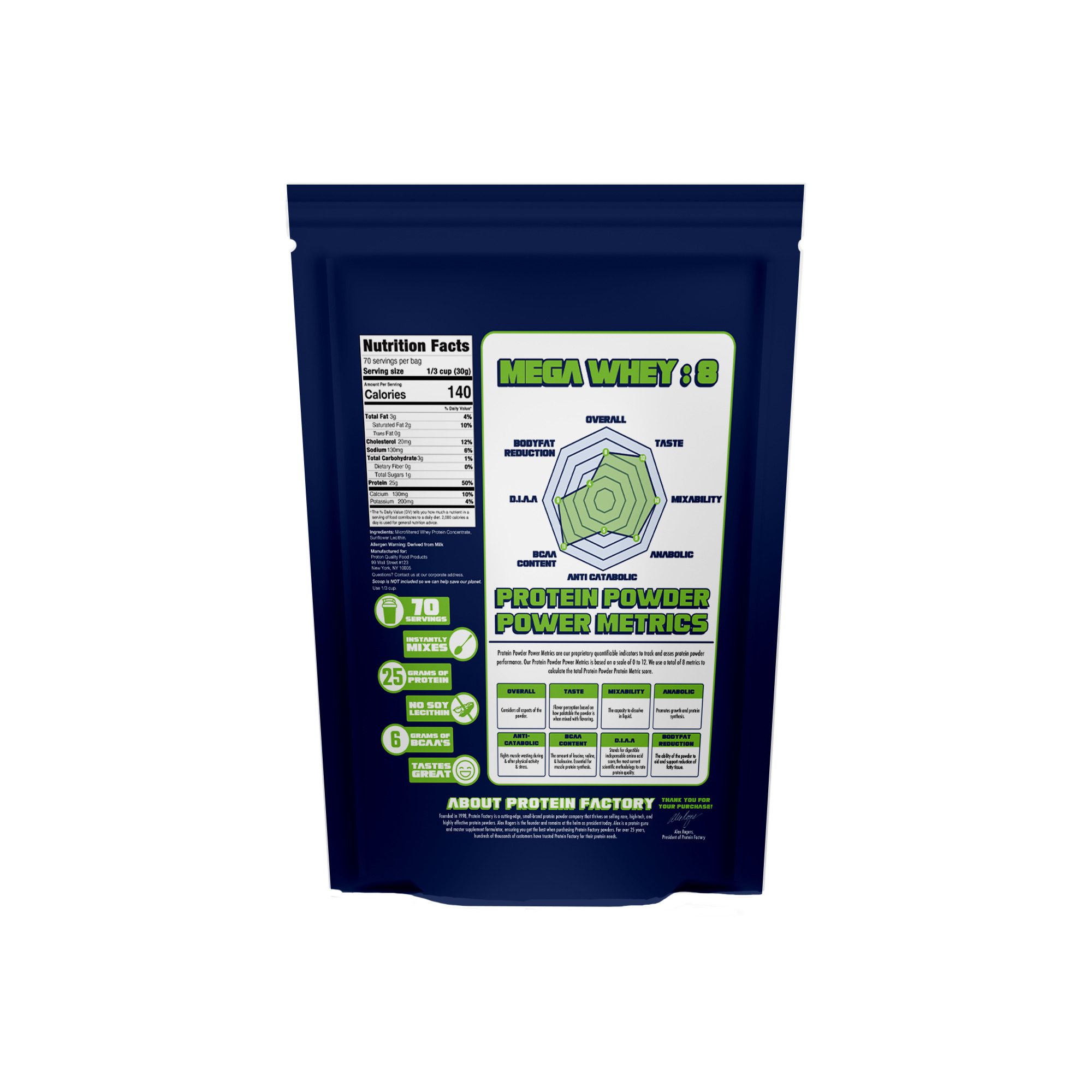 Mega Whey Protein 5 lbs Plain - Image 2