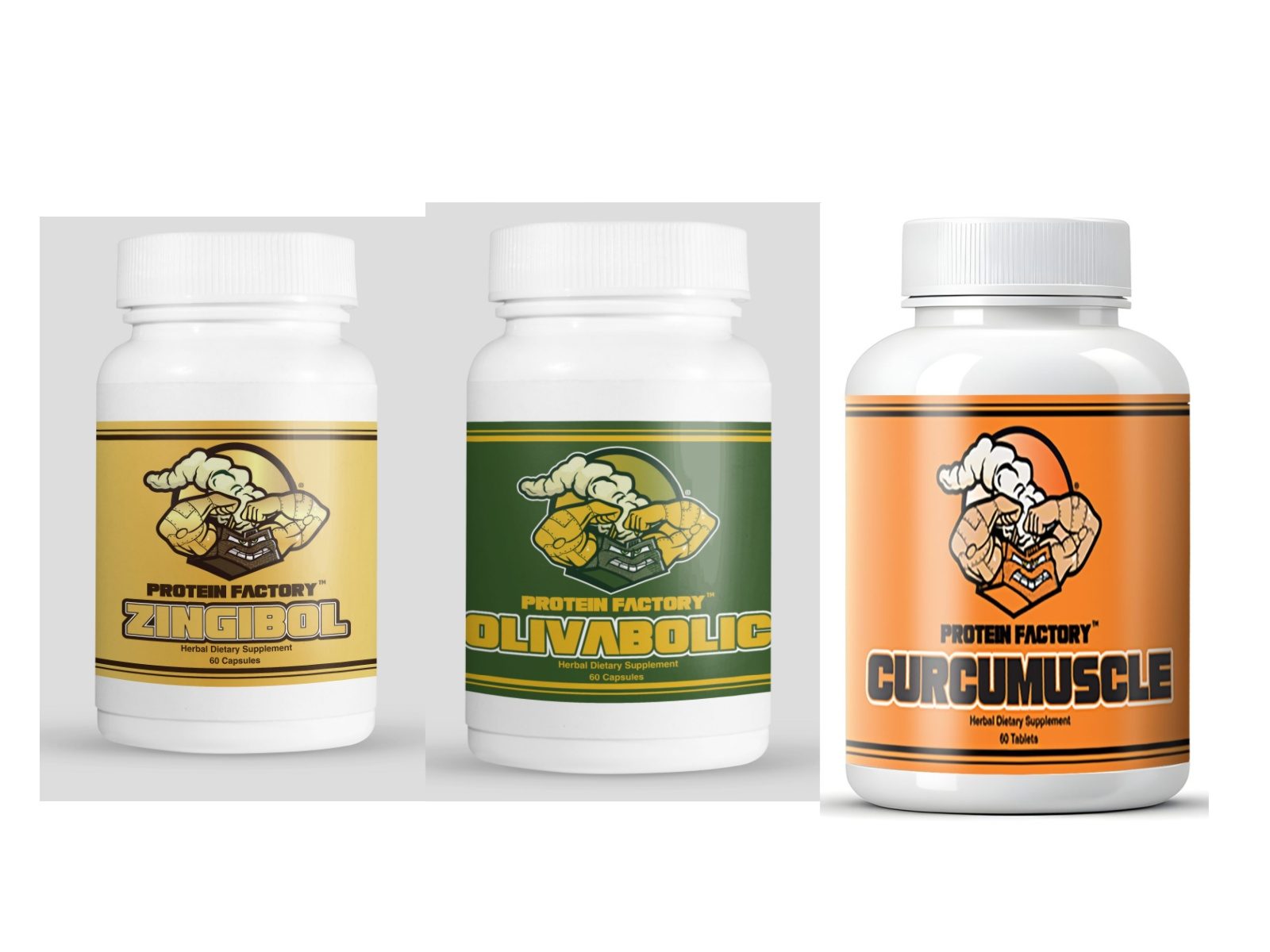 Olivabolic | Curcumuscle | Zingibol Stack